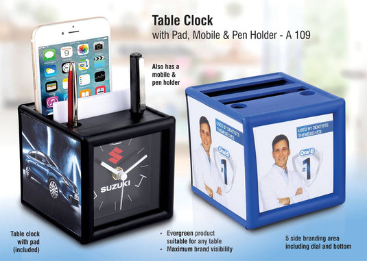 Table Clock With Pad