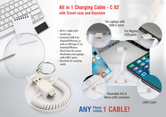 Charging Cable Keychain